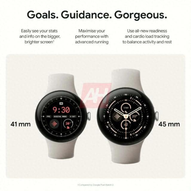 Google Pixel Watch 3 宣傳圖泄露 更多細節曝光